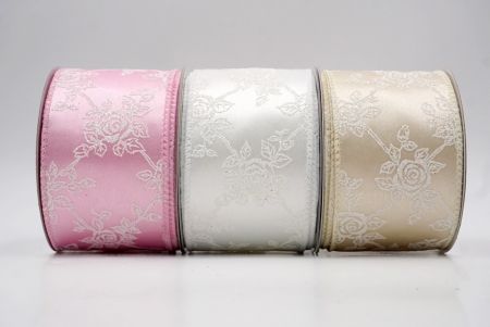 Cinta de alambre de enredadera de rosa con purpurina_KW0026.KW0027.KW0028